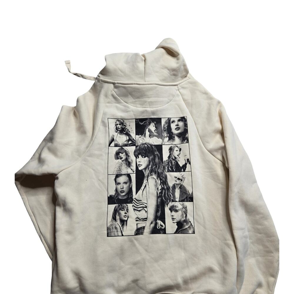Taylor Swift Cream Eras Tour Graphic Hoodie Pullover Size: XL